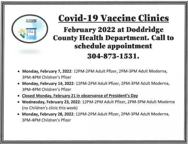 Photo for Upcoming Vaccine Clinics for February